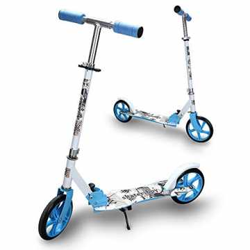 Greenheimmischem Lenker und Struktur. Verstellbarer Lenker mit weiche.. er klappbar Höhenverstellbar Big wheels Mädchen und Junge Freizeit City Roller klappbar nachhaltig