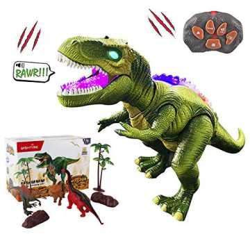 WISHTIME Fernbedienung Dinosaurier ElectricToy Kinder RC Tierspielzeug LED Leuchten Din...