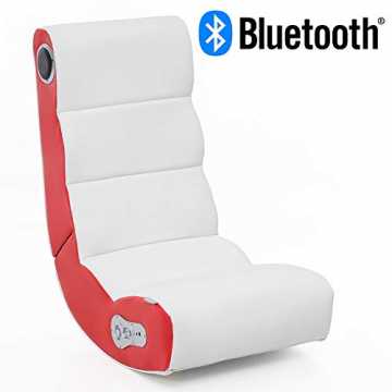 Soundchair Wobble in Weiß Rot mit Bluetooth | Musiksessel mit eingebauten Lau... nachhaltig