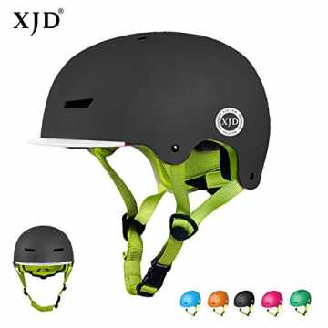  Jugend Fahrradhelm Beschützer 2.0 CE-Zertifizierung für Sport Skateboard Motorrad 3-13 Alt (Schwarz S) nachhaltig