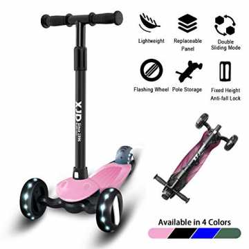 Greenheimg-Sperre öffnen, kann der Kinderroller nur vorwärts gleiten,.. roller Dreiradscooter ProRäder V1 Höhenverstellbar Richtungssperre mit Licht 1,5-10 Alt (Pink) nachhaltig