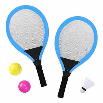 Tennisschläger Badminton Racket Set mit bälle Softball 3 in 1 Spielzeug für Kinder ab 3...