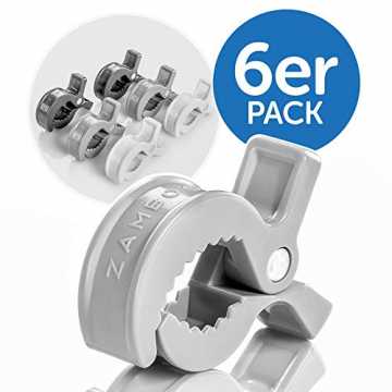 versal Kinderwagen Klammern 6 Stück - Haken/Clips zur Befestigung von Spielzeug, Spucktüchern und Kleidung ... nachhaltig