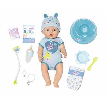 Zapf Creation 824375 BABY Born Soft Touch Boy Brown Eyes Puppe 43 cm, blau