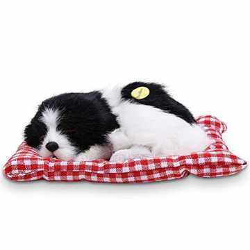 Greenheim  Material: Plüsch  Hundefarbe: Gelb-Weiß, Schwarz-Weiß, Gol.. despielzeug Kinder Schöne Stofftiere Simulation Tier Puppe Plüsch Schlafende Hunde Mit Ton für Kinder(Schwa... nachhaltig