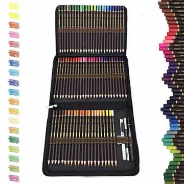 72 Buntstifte Set,Zeichnen Bleistifte Profi Art Set-Ölbasierten gemischten und bruchgeschützten Farben zum Kolorieren...